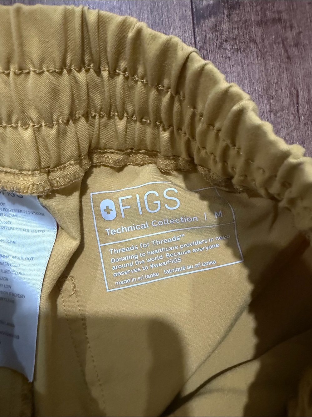Figs Light Gold Zamora High Waisted Scrub Pants - Picture 2 of 3